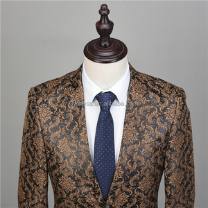 <span class=keywords><strong>Blazer</strong></span> NA47 Gold <span class=keywords><strong>Blazer</strong></span> da uomo Casual Casual Slim nuovo arrivo moda festa monopetto giacca da uomo taglie forti M-6XL - Product Image 2