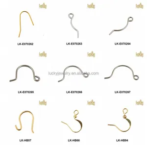 2017 fashion earring jewelry findings suppliers many colors for choice metal brass earring wire fish hooks for earring making