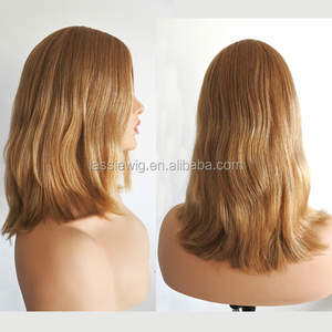 Stunning Ebraica Kosher Certified Natural colore <span class=keywords><strong>biondo</strong></span> Parrucca Capelli Europei Con <span class=keywords><strong>Oro</strong></span> - Product Image 2