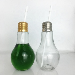 <span class=keywords><strong>Bottiglie</strong></span> in <span class=keywords><strong>Vetro</strong></span> a Forma <span class=keywords><strong>di</strong></span> Lampadina da 300ml per Bevande con Tappo, Contenitori per Succo <span class=keywords><strong>di</strong></span> Mango - Product Image 5