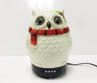 Diffuseur d'arôme hibou à plumes blanches 7 couleurs lumière LED humidificateur d'huiles essentielles en céramique électrique pour la maison hôtel taille de table