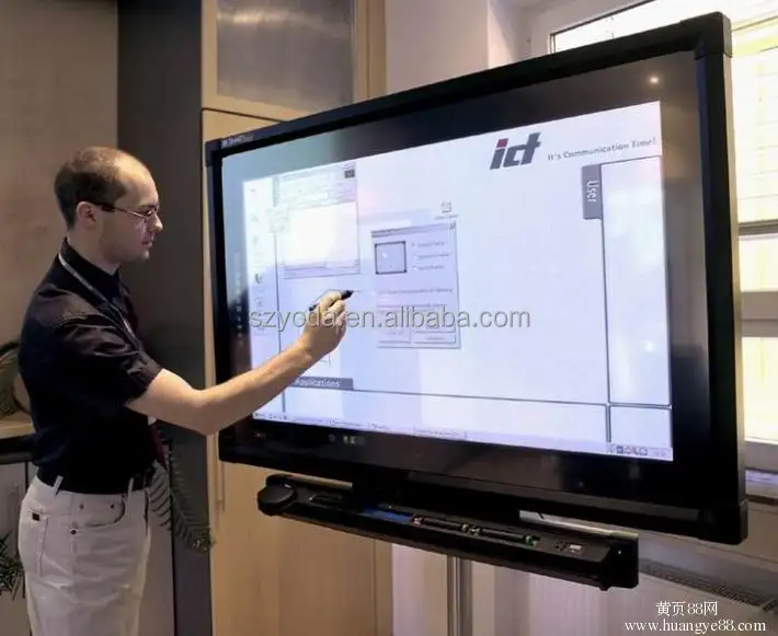 Layar besar 98 inch ruang pertemuan digunakan rack-mount oem layar sentuh lcd display