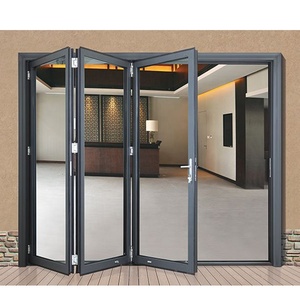 <span class=keywords><strong>Porte</strong></span> <span class=keywords><strong>coulissante</strong></span> <span class=keywords><strong>pliante</strong></span> en verre sur mesure avec cadre en aluminium, <span class=keywords><strong>prix</strong></span> d'usine au Koweït pour portes de <span class=keywords><strong>patio</strong></span> de villa - Product Image 2