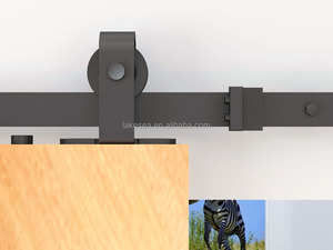 Intérieur moderne Coulissant En Acier <span class=keywords><strong>au</strong></span> carbone Bois Matériel De Porte De Grange (LS-SDU-014) - Product Image 2