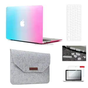 Rainbow Case BundleとCarrying Felt Sleeve、Screen Protector、Keyboard Cover & Dust PlugためApple MacBook Air 13インチ
