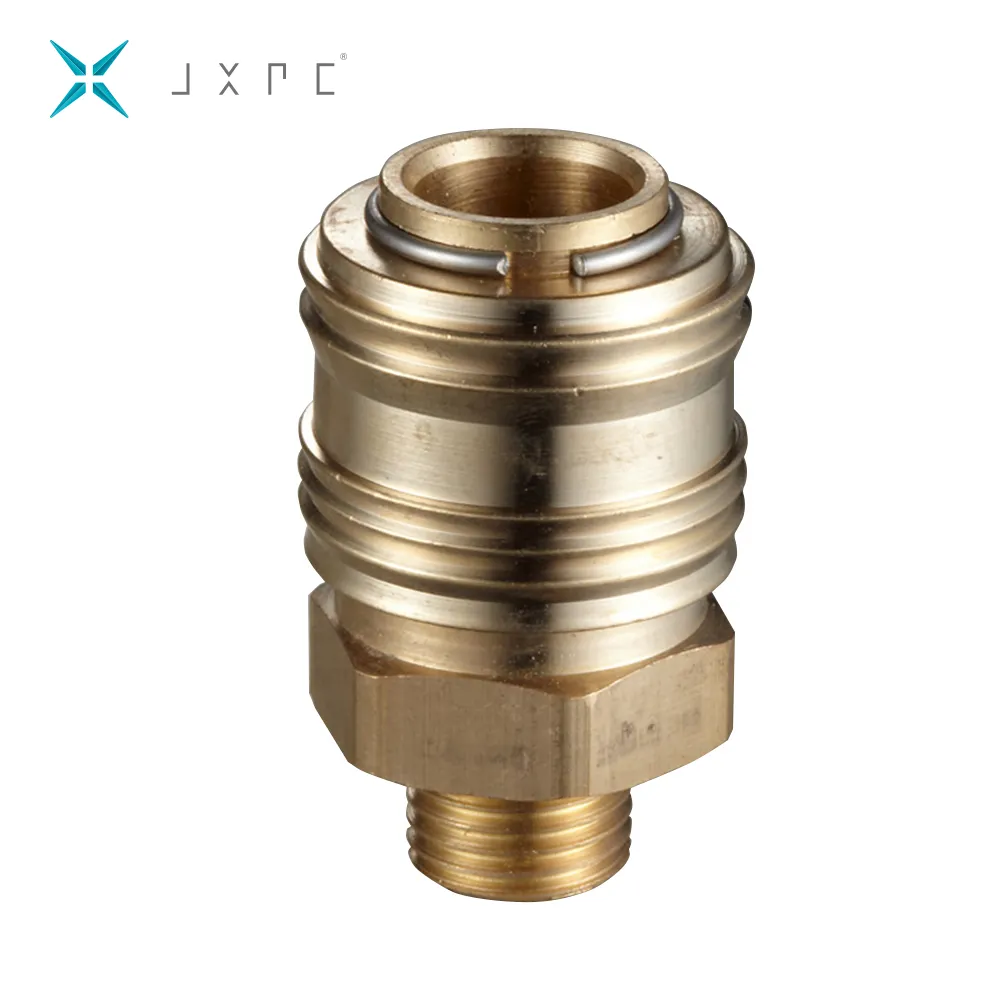 JXPC-acoplador rápido neumático, accesorio de tubo de acero y latón
