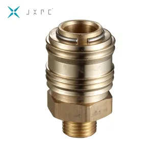 JXPC Brand Pneumatic Quick Coupler Brass Steel Tube Pipe Fitting