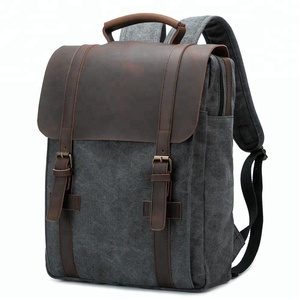Factory-Customised <strong>Waterproof</strong> PU <strong>Backpack</strong> Unisex Vintage Leather Bag <strong>Stylish</strong> Anti-Theft <strong>Backpack</strong> - Product Image 1
