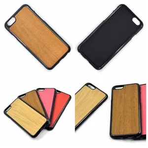 2018 Simple design Whole sale wooden pu phone leather back cover case for iphone7