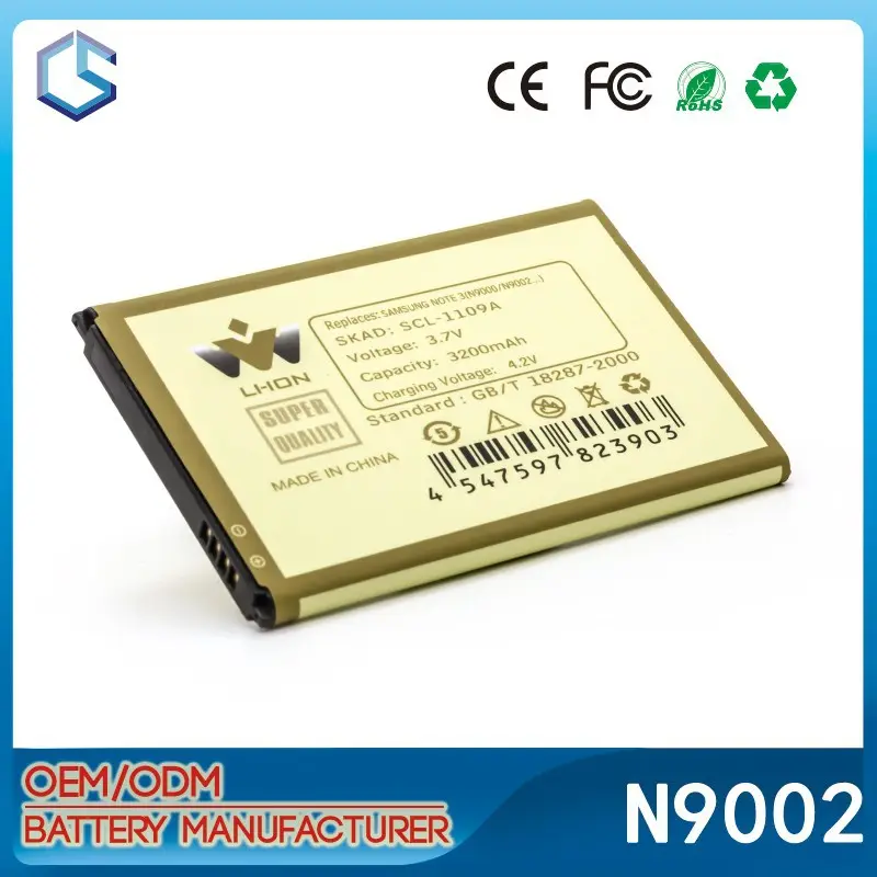 Chine usine Super qualité 3200 mAh Long Time batterie de remplacement pour Samsung Note3 téléphone Mobile