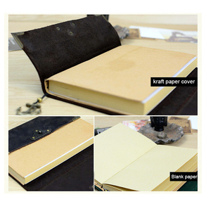 Tùy Chỉnh LOGO Dập Nổi Handmade Cao Cấp Vintage Leather <span class=keywords><strong>Notebook</strong></span> A5 Nhật Ký Với Khóa Và Chìa Khóa - Product Image 5