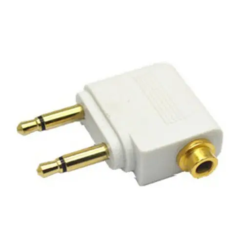 Airline Airplane Adapter for Headphones Headset Converter for 3.5mm Gold-plated Stereo Socket Adapter Plug