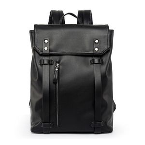New Large Capacity Casual <strong>Black</strong> School <strong>Backpacks</strong> High Quality PU <strong>Leather</strong> <strong>Backpacks</strong> School Bags Trendy Students <strong>Backpack</strong> - Product Image 3