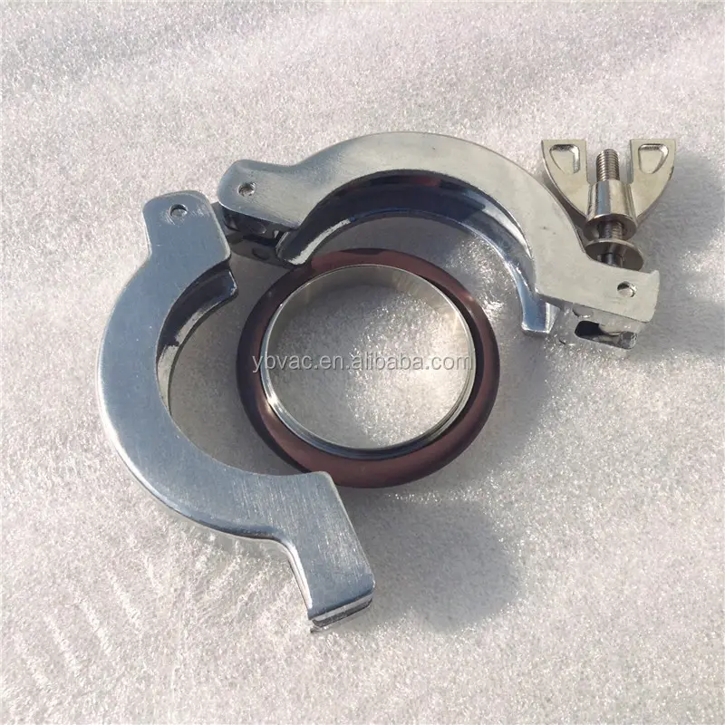aluminum vacuum clamps with sus304 centering rings and  FKM O-ring