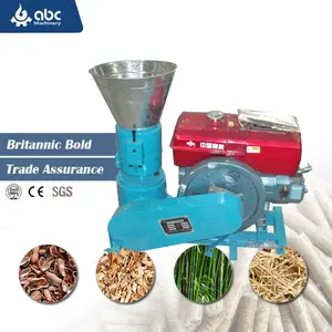 Factory direct sales wholesale price home scale pellet press machinery movable diesel powered pellet mill for home use