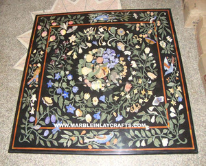 Plateau de Table à manger en marbre, incrustation de décoration pour la maison, meilleure fabrication - Product Image 1