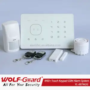 terbaru gsm keamanan sistem alarm dengan suara kartu RFID pesan , keypad sentuh 