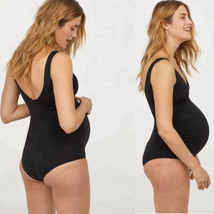 Hot Bikini Venta al por mayor Sexy Negro <span class=keywords><strong>V</strong></span> Cuello Traje de baño Ropa de maternidad occidental Ropa de maternidad embarazada Sexy Bikini maduro Ropa de playa - Product Image 4