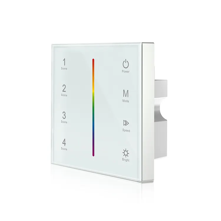 T3-1 벽걸이 RF2.4G LED 조광기 스위치 3 채널 RGB LED 조명을위한 미니 dmx 컨트롤러