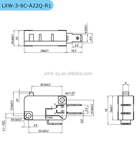 Enec micro interruptor aprovado cqc nemko, micro interruptor t85 5e4 com 50000 ciclo de vida durável