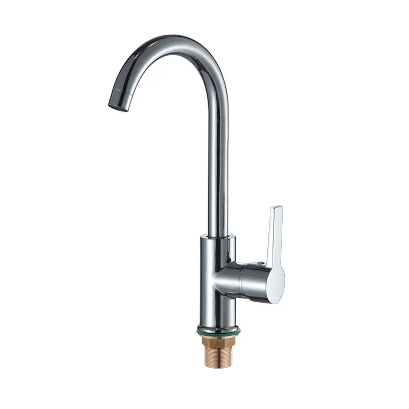 Single Hole Long Spout Lead Free Kitchen Mixer Deck Mounted Kitchen Faucet