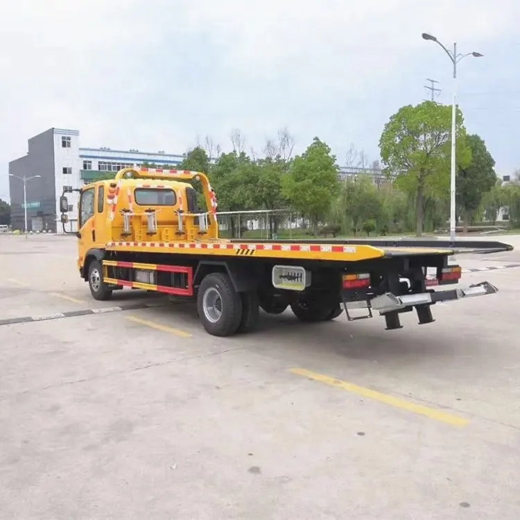 4X2 Flat Bed Auto Carrier Voertuig Platform Auto Verwijderen Wrecker Tow Truck