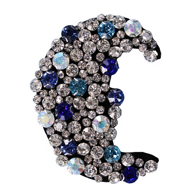 Модные белые, синие Бусины, кристаллы, стразы, луна, Пришивные бусины ручной работы, аппликации