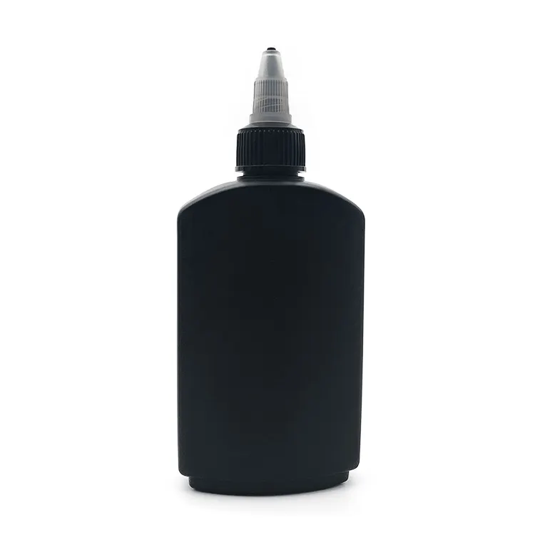 manufacturer customized sharp mouth 120ml black plastic hdpe bottle