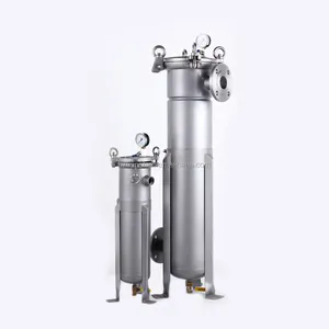 10 Micron oil polishing filter bag housing for edible oil / cooking oil / industrial oil purification