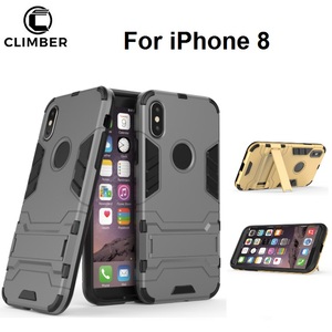 Chống sốc 2 Trong 1 Lai Armor Chân Đế Mềm TPU PC Skin Trở Lại bìa Case Cho <span class=keywords><strong>iPhone</strong></span> 8 7 6 6 S 5 <span class=keywords><strong>5C</strong></span> Se Cộng Với - Product Image 1