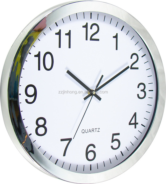 Electroplate Clock Quartz Plastic Wall Clock for Sale