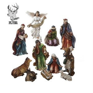 Juego de 12 Piezas de la Sagrada Familia y los Reyes Magos, Escena de Natividad Navideña Religiosa Inspiradora - Product Image 2