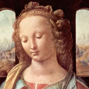 Handmade della Tela di canapa Famosa Figura Riproduzioni Madonna Garofano Leonardo Da Vinci Famous Classico Pitture con la struttura