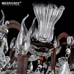 Vintage di Cristallo Luce <span class=keywords><strong>Lampadario</strong></span> Loft Retro Ruggine Lampadari Luci Fixture 15 Braccia Penzoloni Goccia Lampada per La Casa Soggiorno - Product Image 5