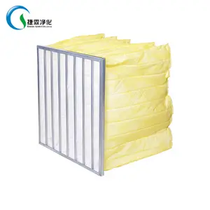 China made Ventilation Filters pocket filter type air filter with 90%-95% Efficiency and aluminum frame