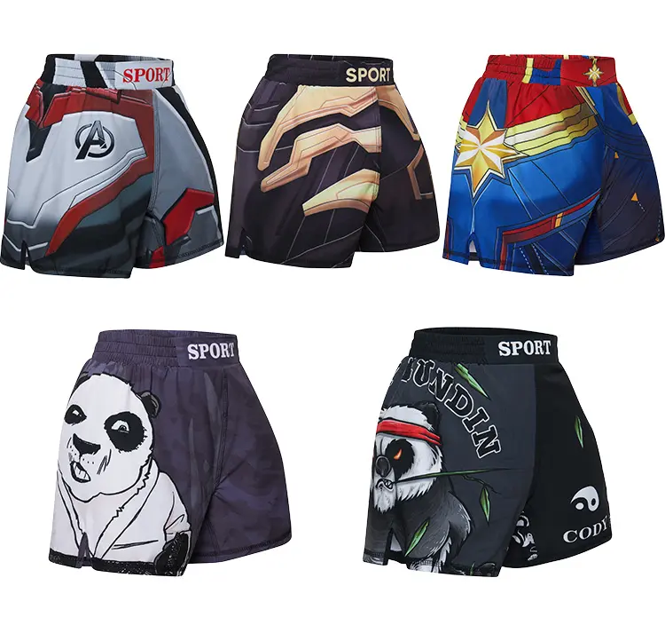 Kids clothing oem MMA BJJ spandex shorts children sports shorts