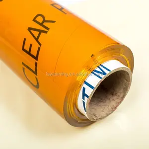 Soft Waterproof Transparent Orange Color PVC Film Roll For Cosmetic Bag