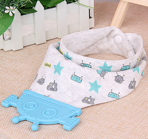 2017 Meilleur Bébé Garçon Cadeau Robot de <span class=keywords><strong>Dentition</strong></span> Organique <span class=keywords><strong>Bandana</strong></span> Bib - Product Image 3