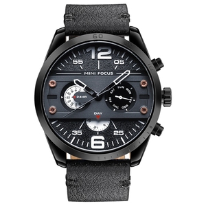 Marchio di lusso uomo MINI <span class=keywords><strong>Focus</strong></span> MF0068 orologio sportivo di grandi <span class=keywords><strong>dimensioni</strong></span> in vera pelle al quarzo - Product Image 3