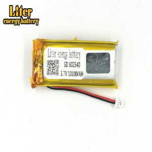 Plug 1.0-2 P 3.7 V 802540 1000 mah high quality li-ion Polymer battery for small machine - Product Image 2
