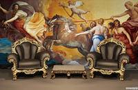 Peinture murale sur mesure de style Renaissance européenne haut de gamme