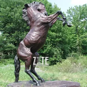 Jardin extérieur bronze sculpture grand cheval statue