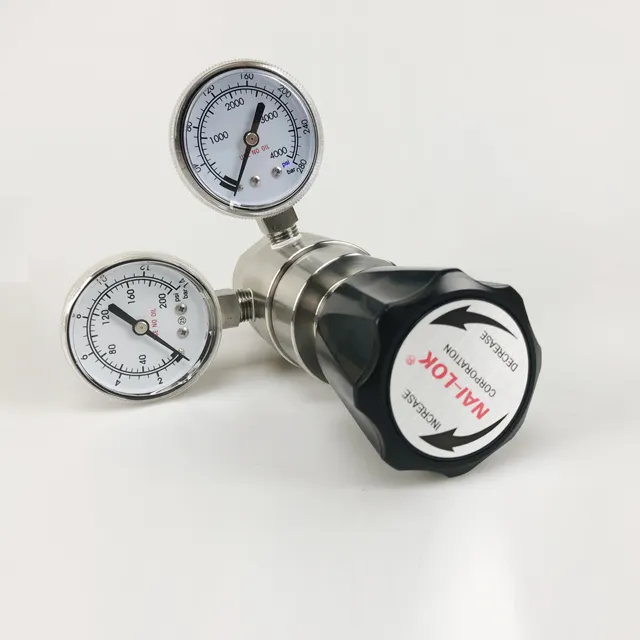 Regulador de presión de gas de argón de helio de nitrógeno SS316