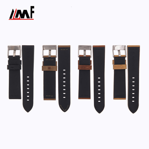 Bulk Order Watch Strap Fashion Antique Crazy Horse Calf Black New Classical 20mm 22mm Genuine Leather Watch Band Stainless Steel - Product Image 5