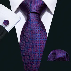 Fashion Men Tie 8.5cm 100% Silk Purple Novelty Neck Tie For Business Party Wedding