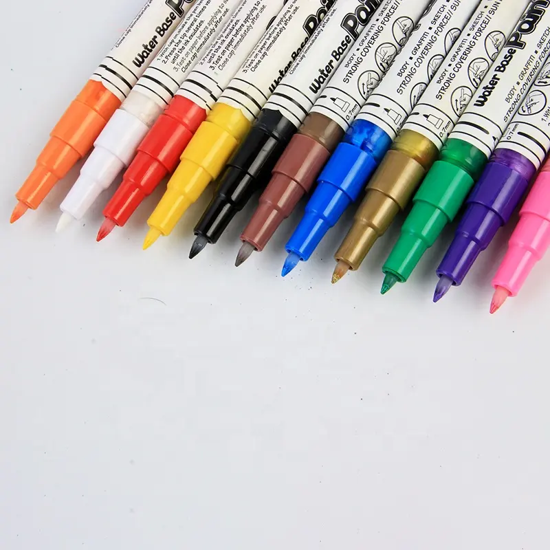 Onder 1 Dollar Hot Koop In Ebay Water-gebaseerde Marker Verf Pen Acryl Pen En Potlood Houder Met 4g Inkt Acryl Marker Set