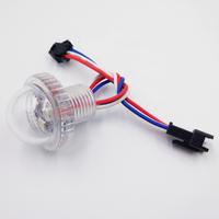 Éclairage LED pour parcs d'attractions, 3 points, 26 mm, cabochon PVC, IP67, LED, équipement de fête foraine, lumières changeantes de couleur, 5050smd RGB 12V