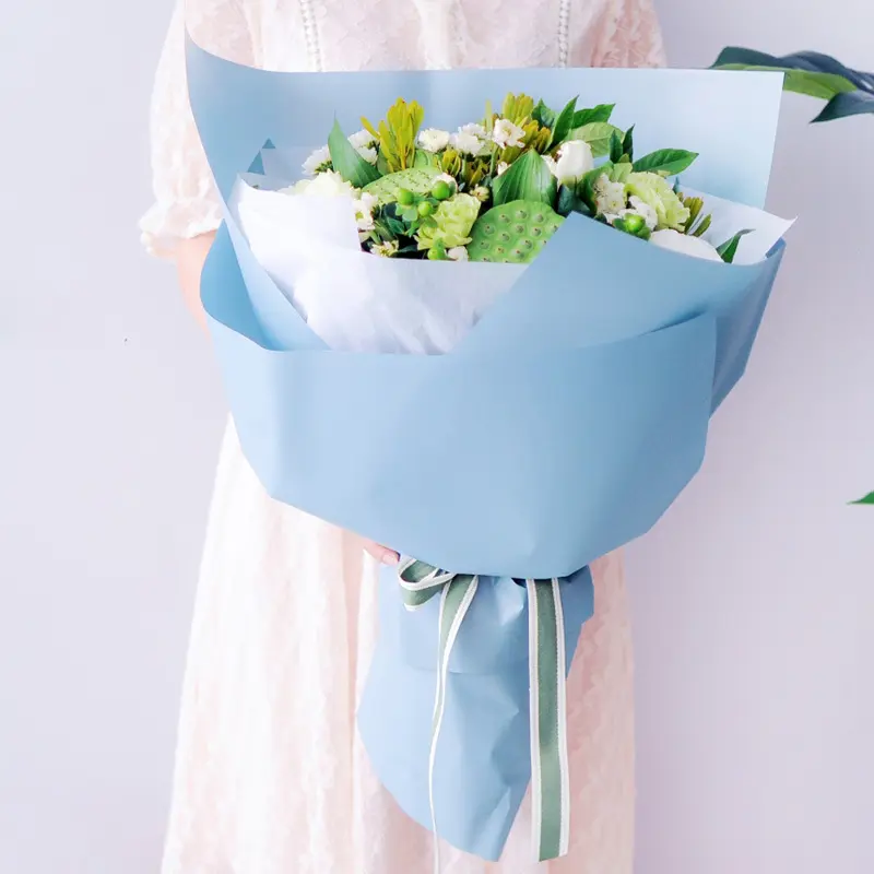 Longsun ดอกไม้ห่อกระดาษมุกฟิล์มดอกไม้ช่อดอกไม้บรรจุภัณฑ์วัสดุ