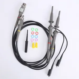 P6060 Oscilloscope Probes with Accessories Kit 60 MHz PC Oscilloscope Clip Probes Lead 10:1 Switchable with Mini Alligator and G
