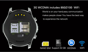 Dual Core CPU 512 MB RAM 4 GB S11 Bluetooth ROM 1.3 pulgadas HD de pantalla Del Teléfono Móvil 3G reloj inteligente - Product Image 3